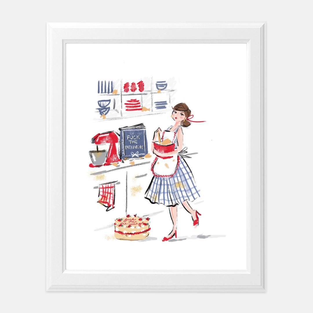 F the Patriarchy Cake 8x10" Print