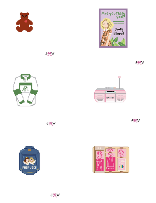 Needlepoint Canvases - 80's Starter Pack
