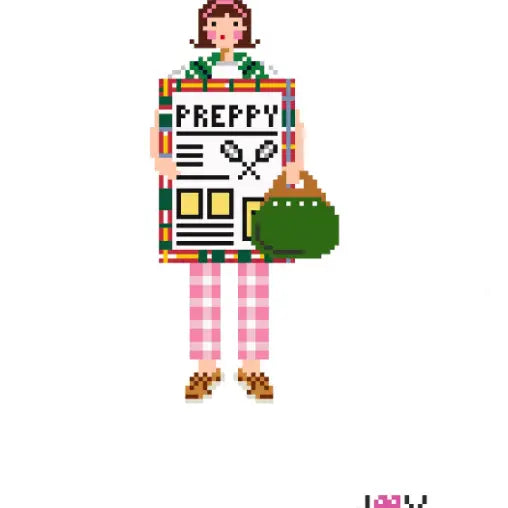 JV183 - Preppy Bru Needlepoint Canvas