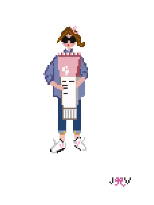 JV169 - Glossier Lipbalm Girl Needlepoint Canvas