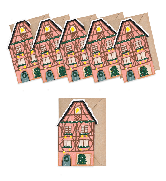 Pink Cottage Mini Cards - box of 6