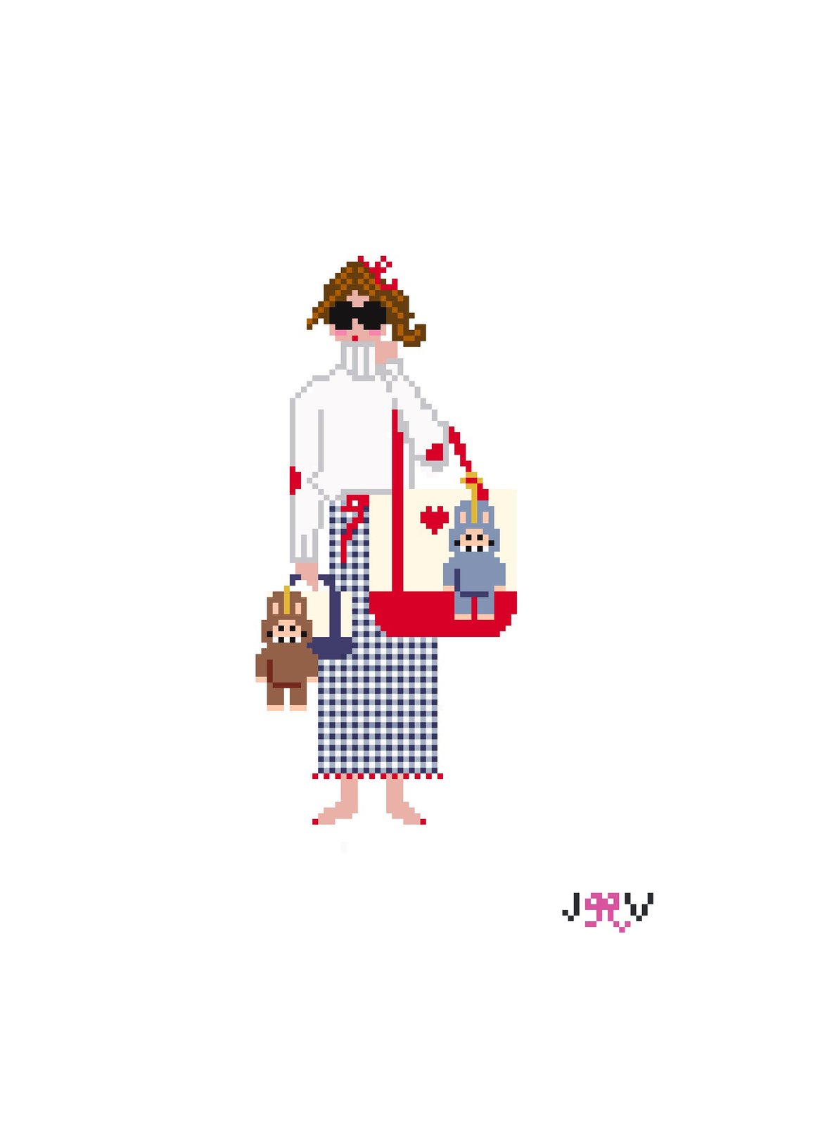Needlepoint Canvas - Labubu Girl Summer