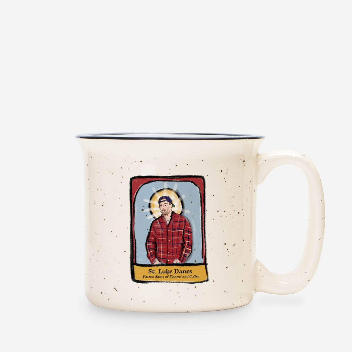 St Luke Gilmore Girls Ceramic Camp Mug Speckled Cream 13oz
