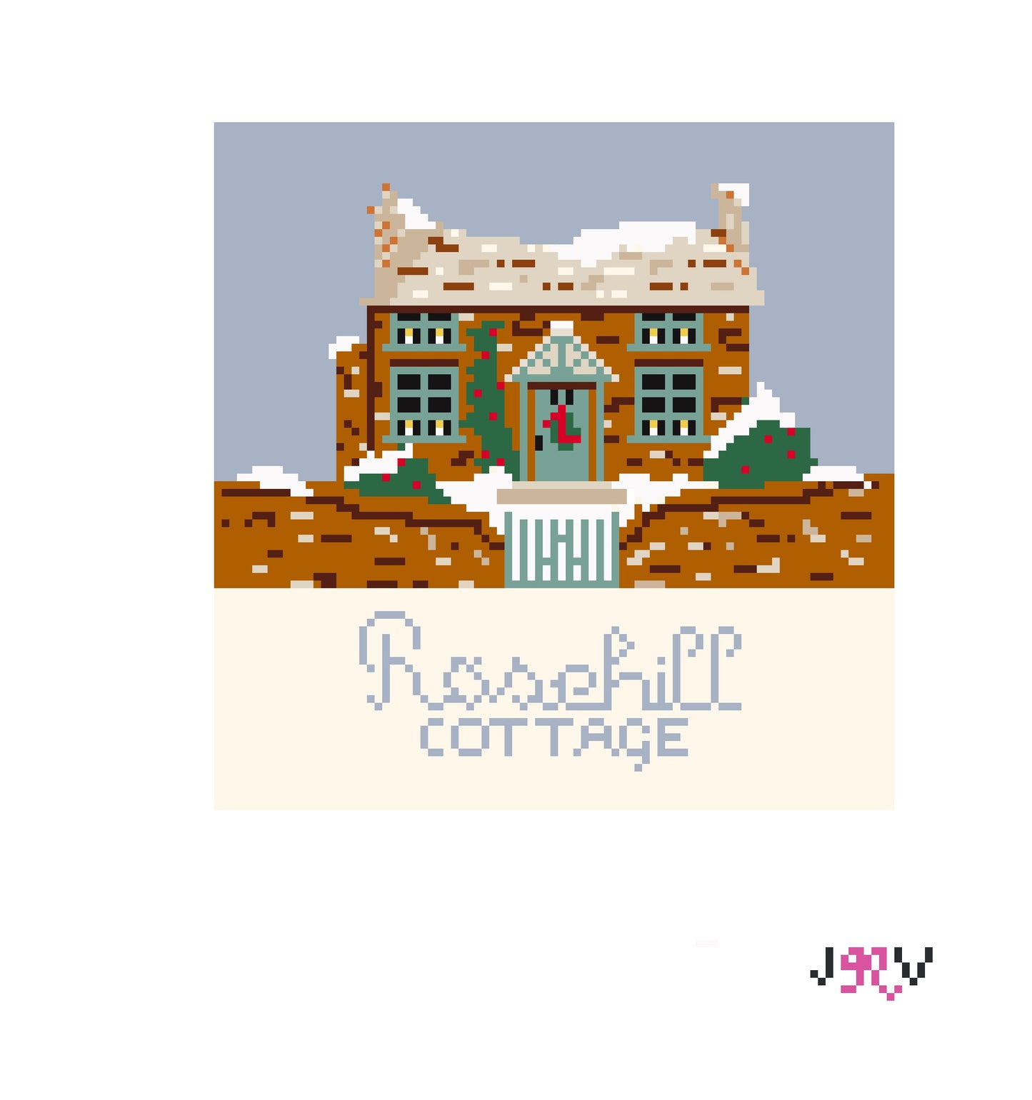 JV139 - Rosehill Cottage Needlepoint Canvas