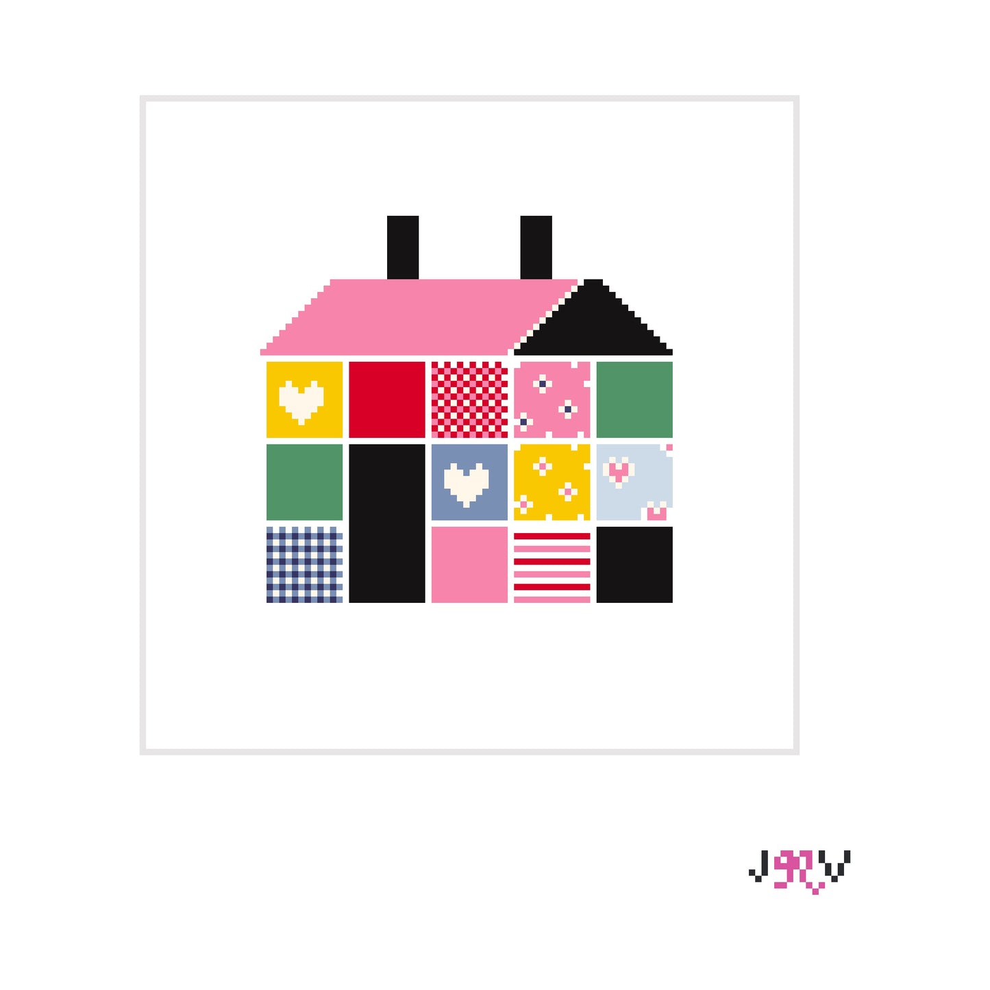 JV254 - Patchwork House Canvas