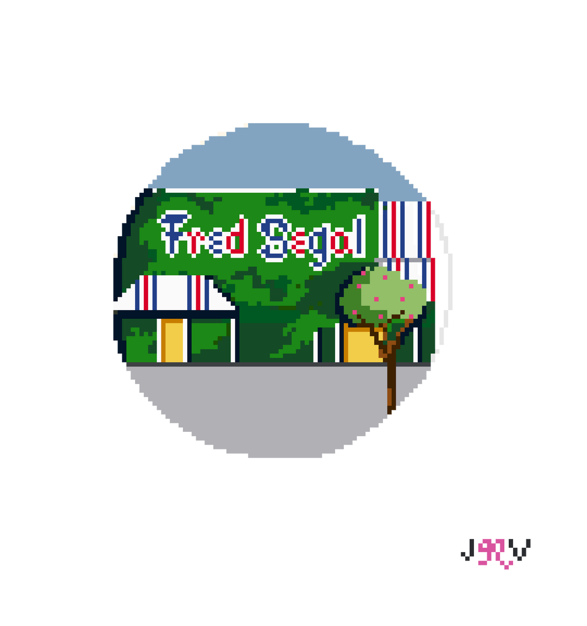 JV258 - Fred Segal Storefront Needlepoint Canvas