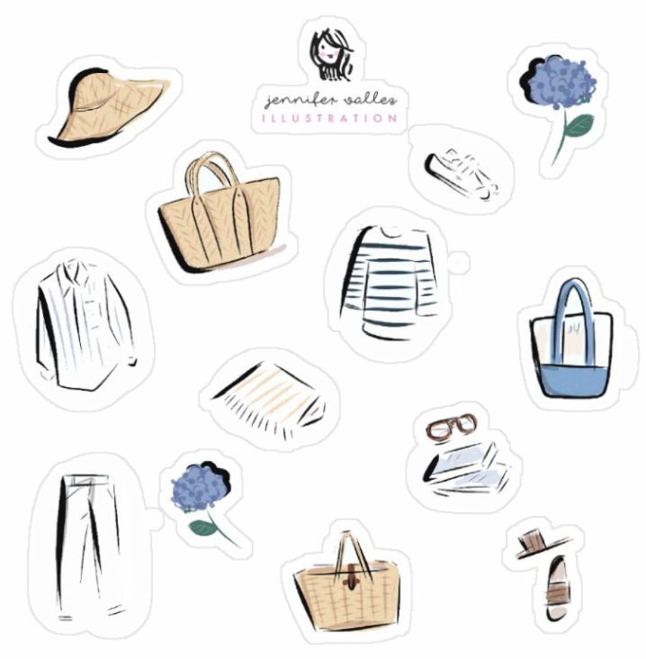 Coastal Grandmother Stickers