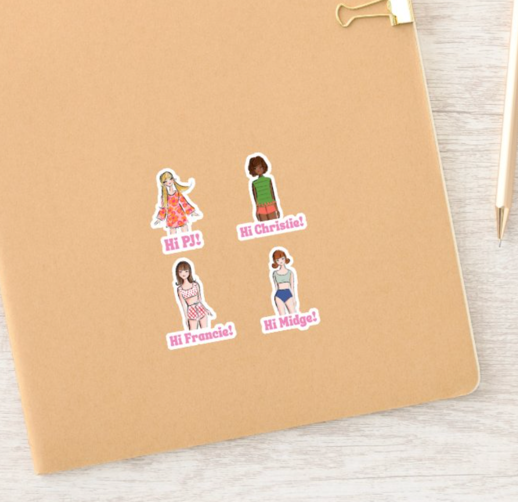 Hi Barbie Friends Stickers