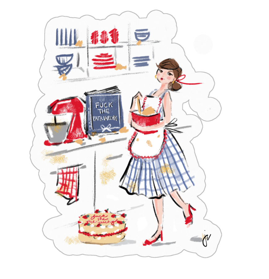 F The Patriarchy Cake Sticker