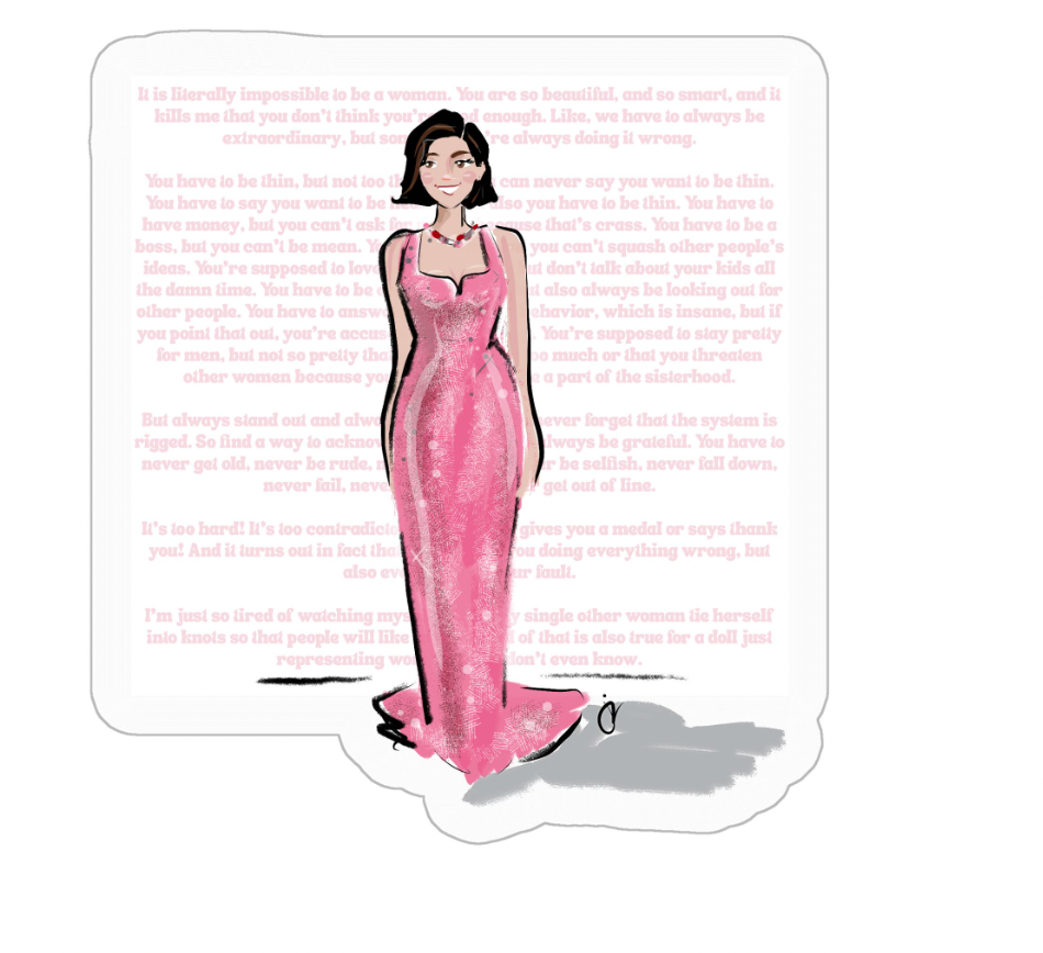 Barbie America Ferrera Monologue Sticker – Jennifer Vallez