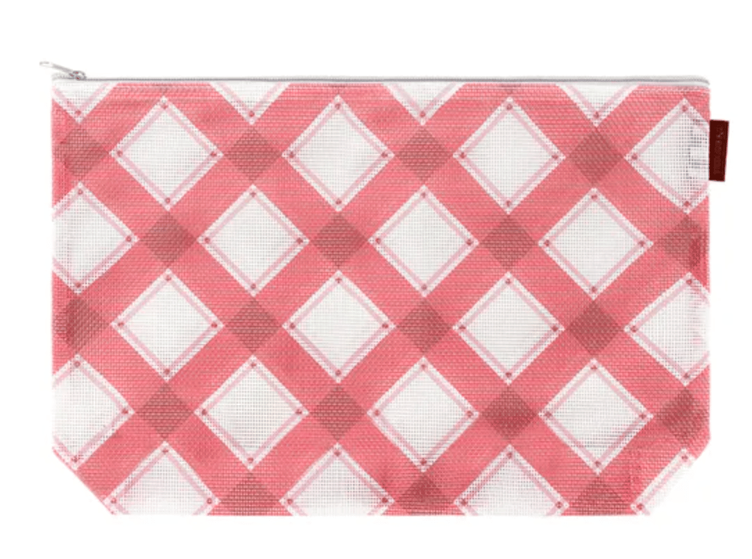 Plaid Gingham Mesh Project Bags