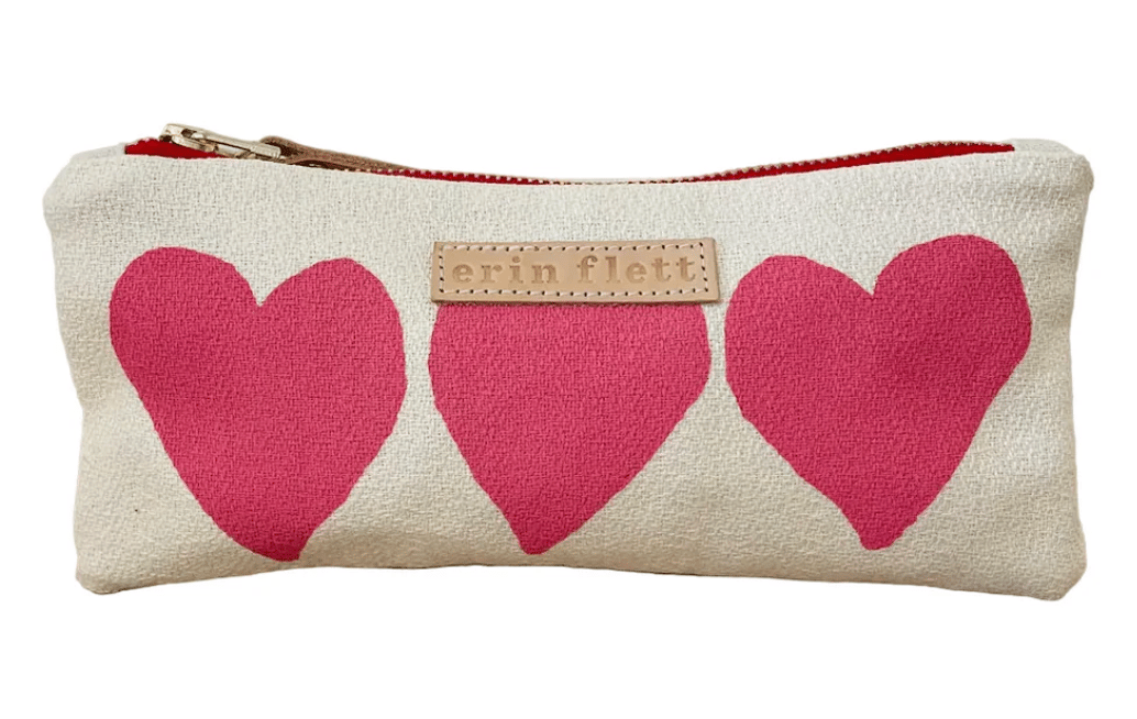 Erin Flett Handmade Heart Zip Pouch