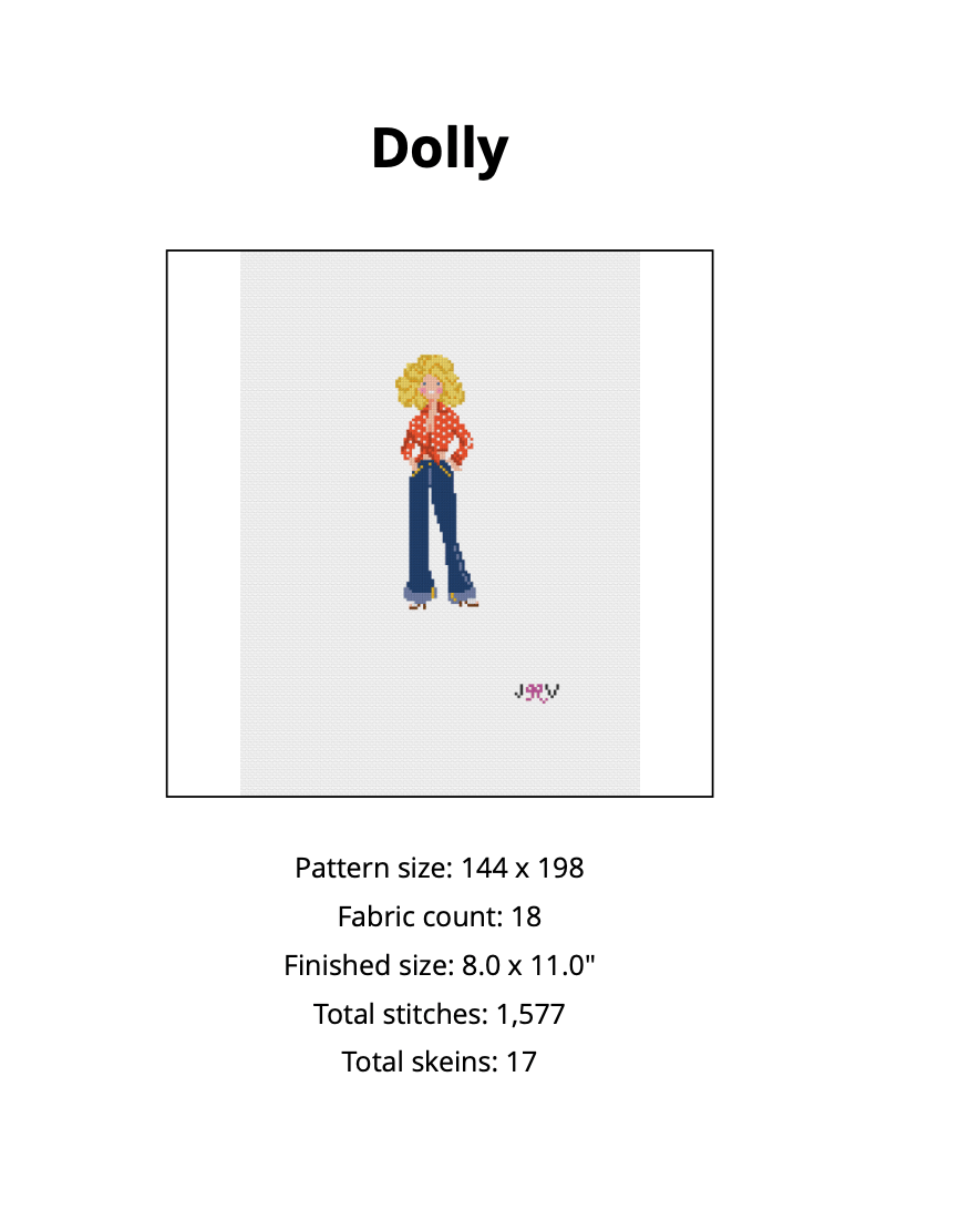 Dolly Parton Digital PDF Chart 🦋