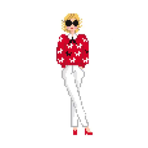 JV158 - Princess Diana Sheep Sweater Needlepoint Canvas