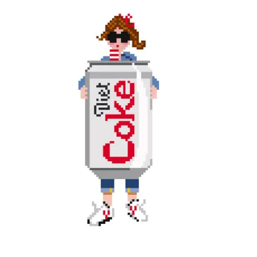 JV172 - Emotional Support Diet Coke Girl Needlepoint Canvas