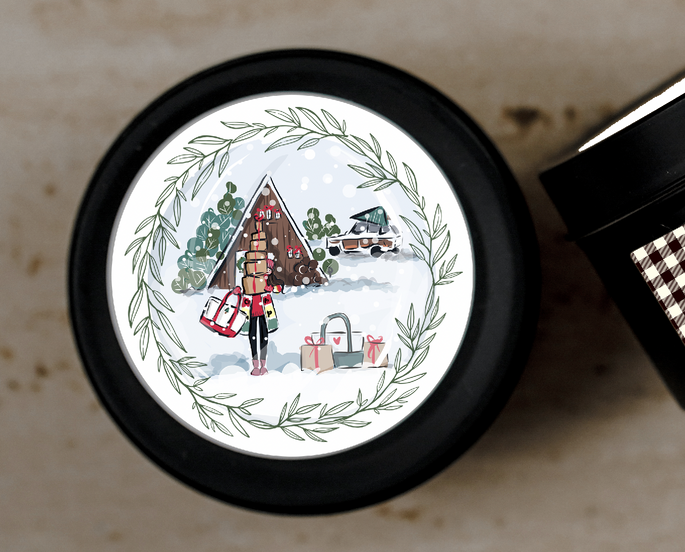 Holiday Snow Day Tin Can Candles