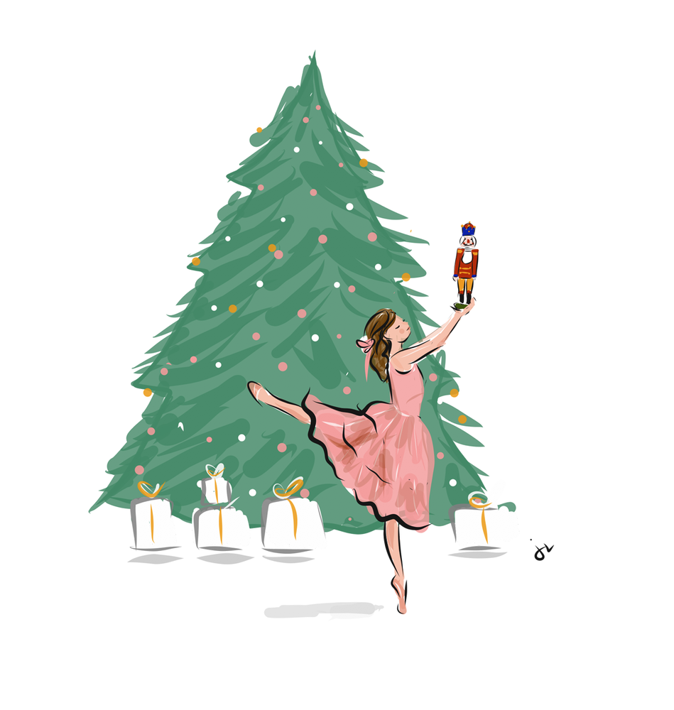 Clara & The Nutcracker Art Print