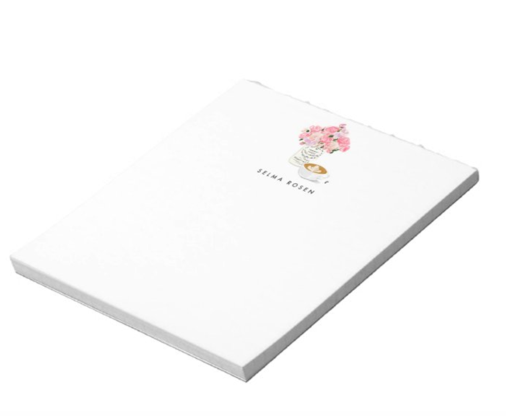 Personalized Floral Notepad