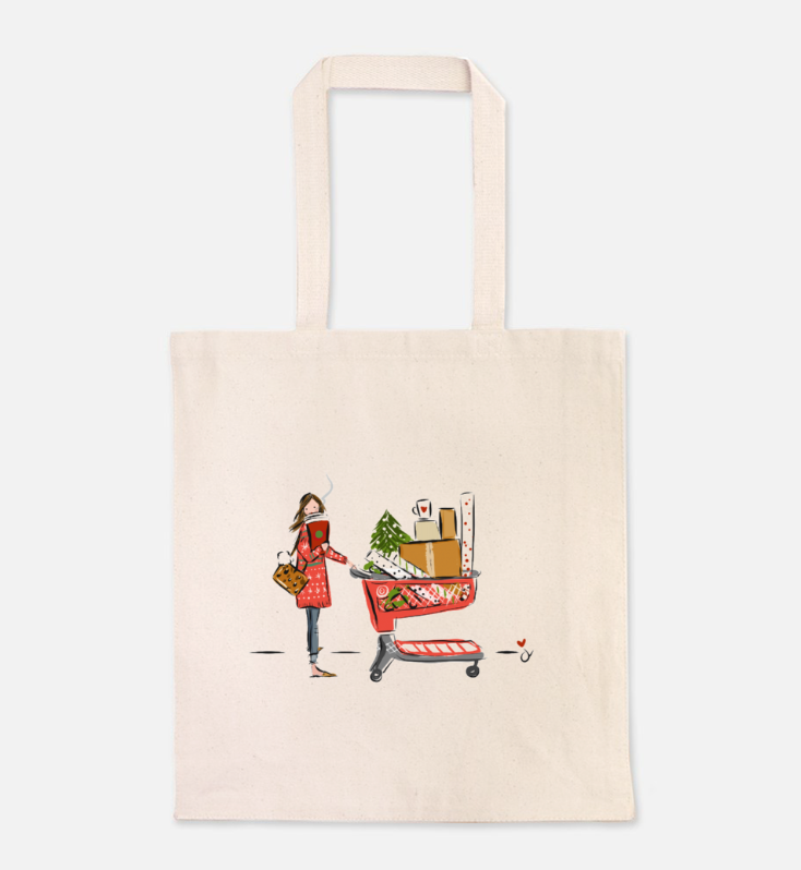 Christmas Shopper Coffee Tote Bag