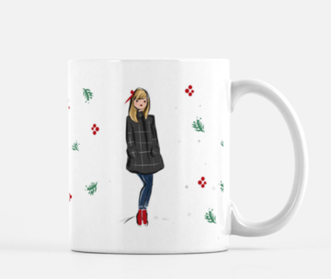 Holiday Girls Ceramic Mug