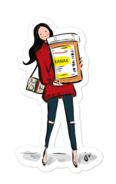 High Anxiety Xanax Stickers