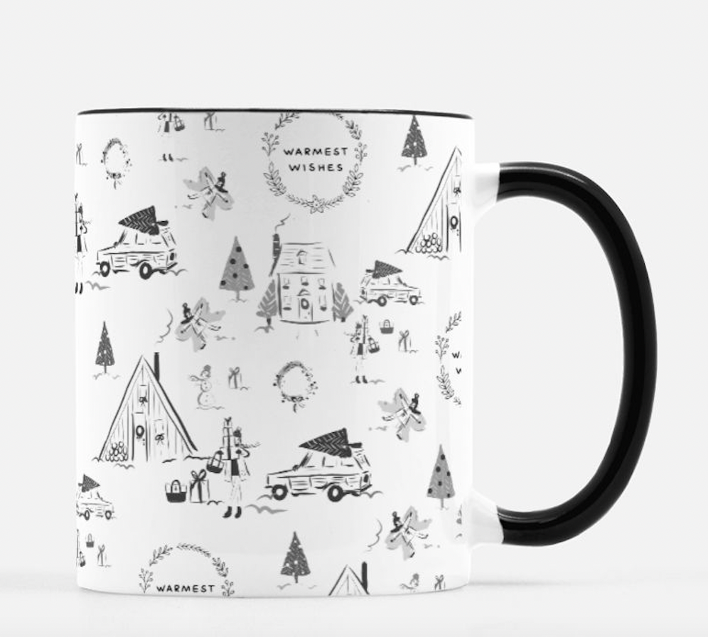 Holiday Toile Mugs