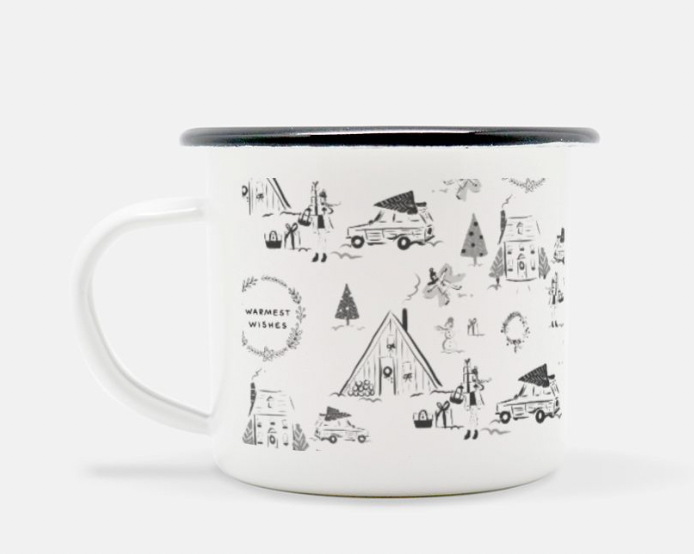 Holiday Toile Camp Mug