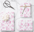 Holiday Toile Burn Down the Patriarchy Gift Wrap Sheets