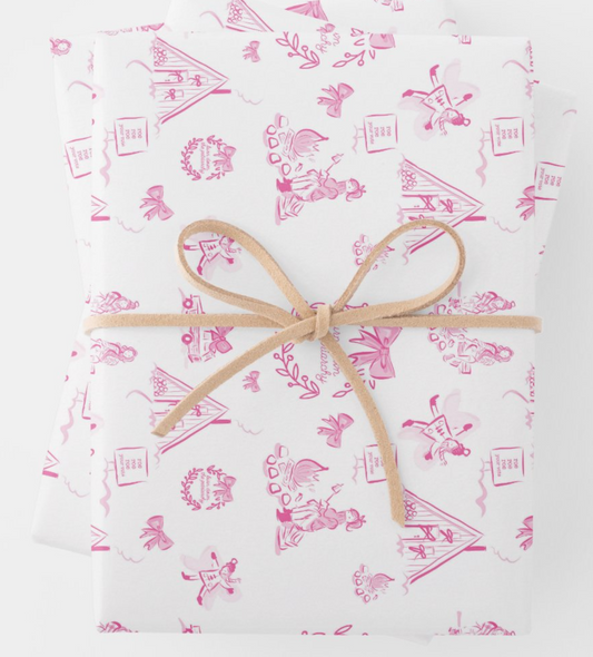 Holiday Toile Burn Down the Patriarchy Gift Wrap Sheets