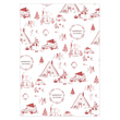 Holiday Toile Red Greeting Cards