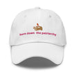 We Dissent - Burn Down the Patriarchy Basbeball Hat (White)