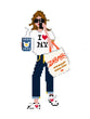 VJV103 - NYC Girl Needlepoint Canvas