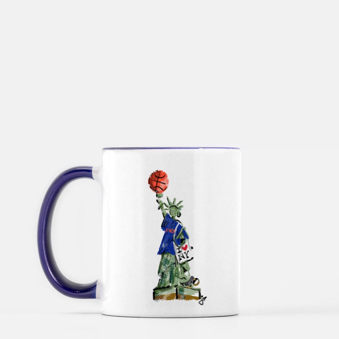Lady Liberty Knicks NYC Mugs