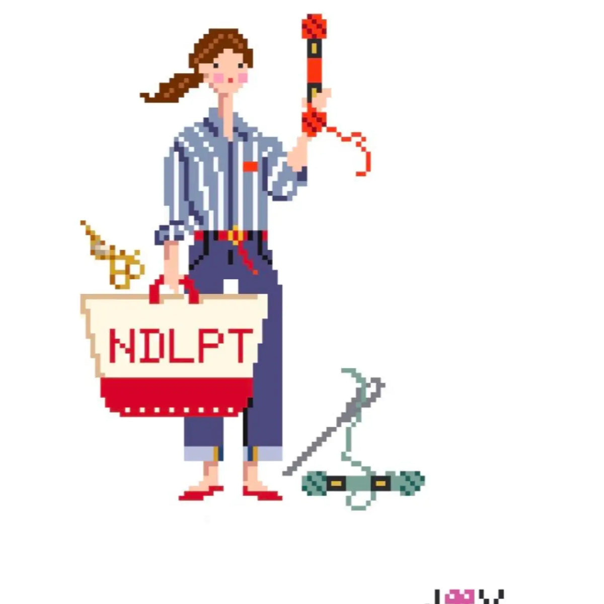 JV274-276 Needlepoint Girl Needlepoint Canvas