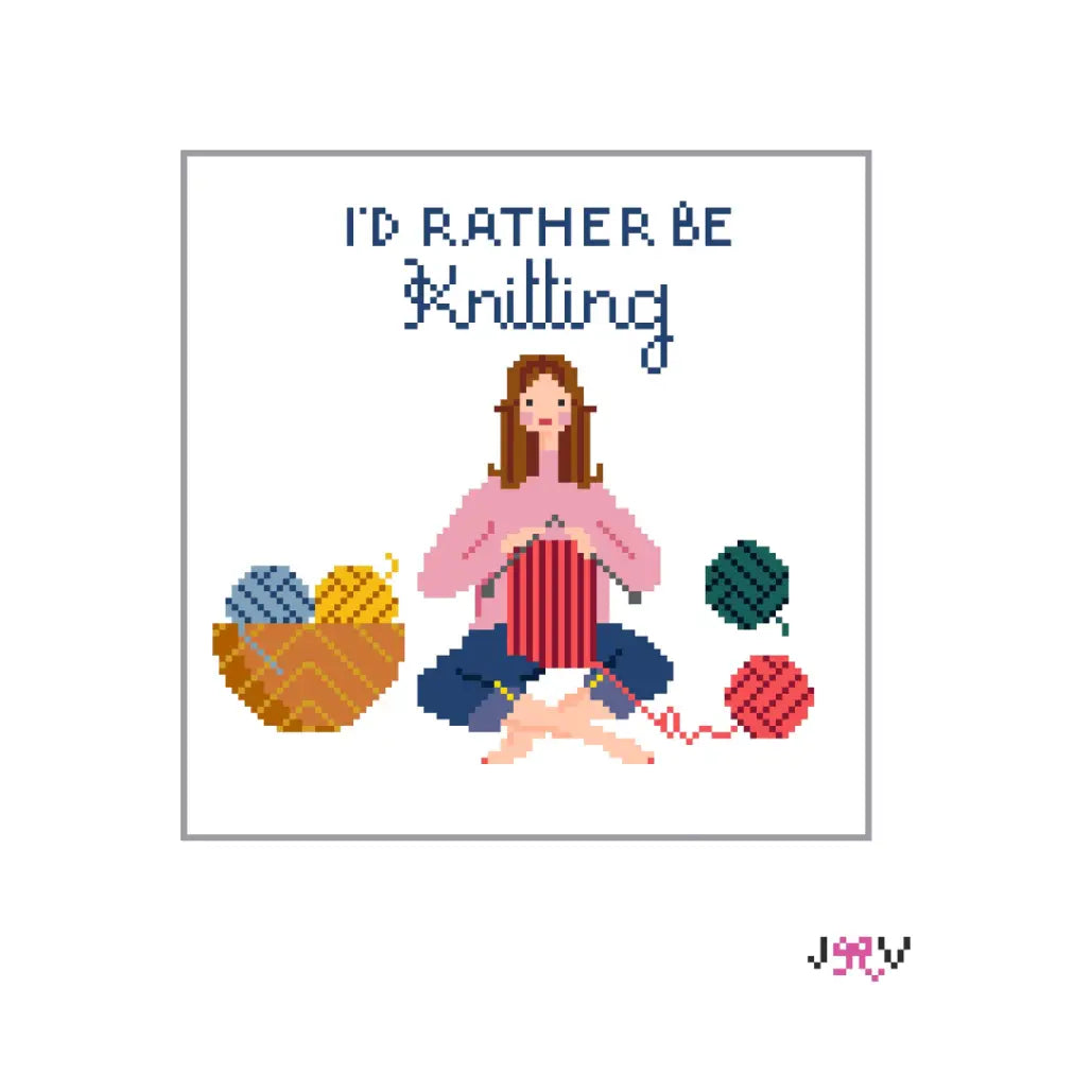 JV178 - Knitting Needlepoint Canvas