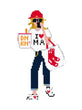 VJV116 - MA Girl Needlepoint Canvas