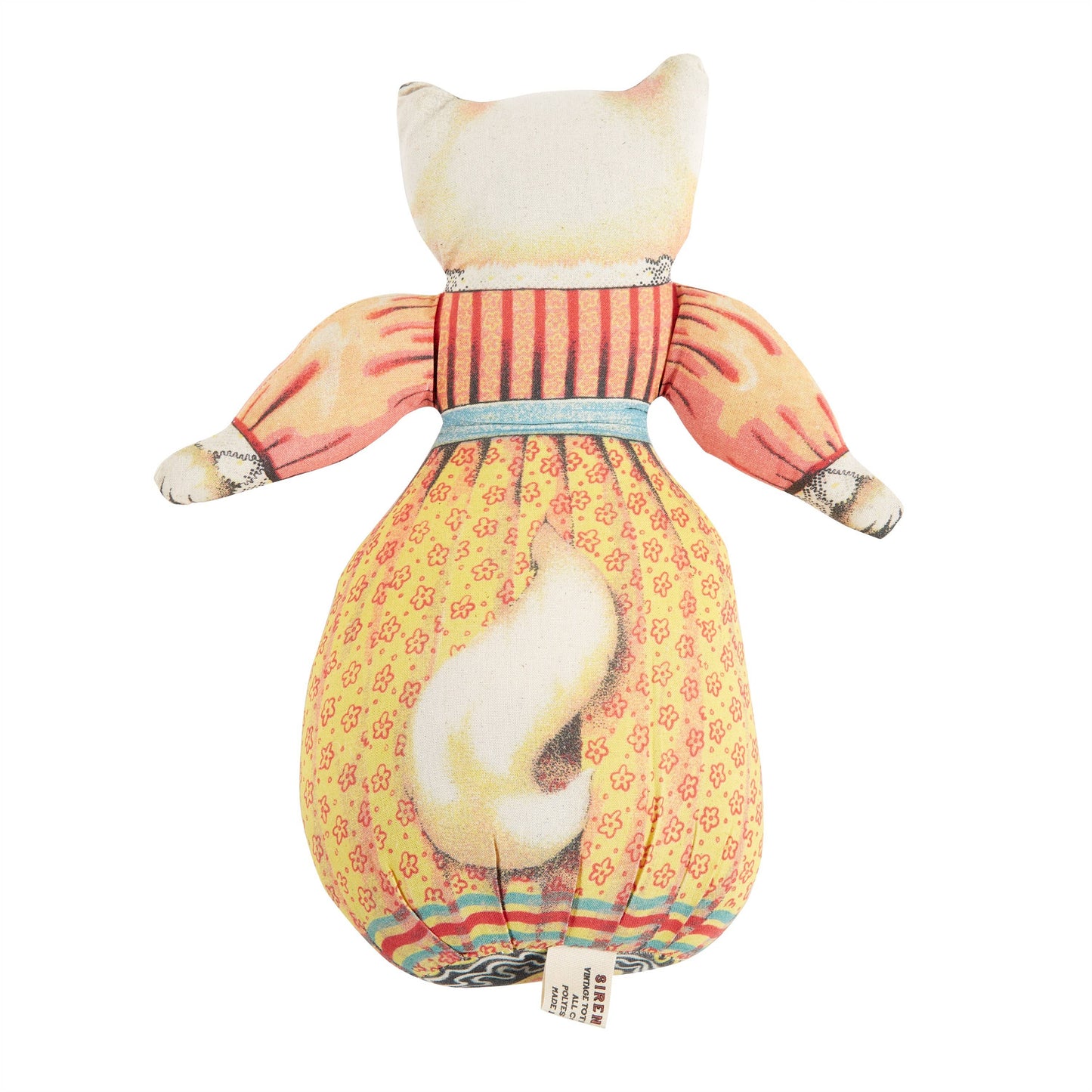 Mrs. Kitty Pillow 12.5"x9" Cotton Vintage Toy Style
