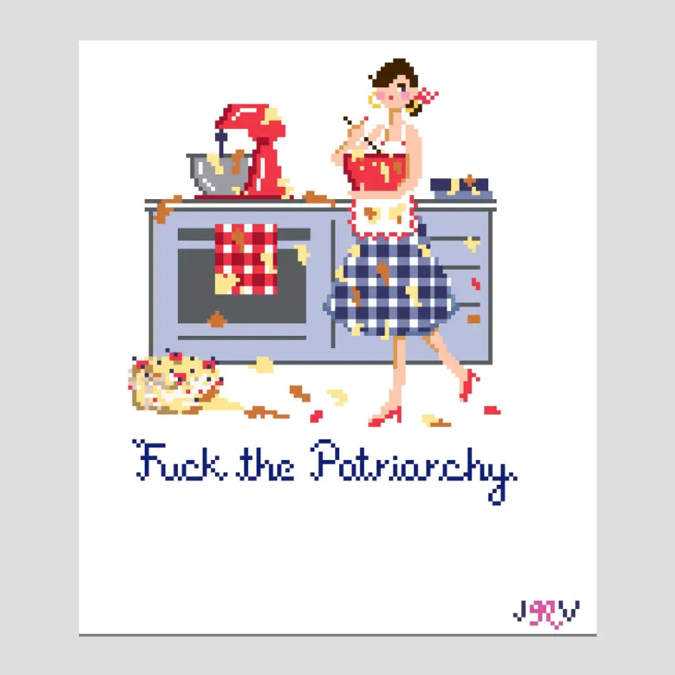 JV199 - F The Patriarchy Needlepoint Canvas