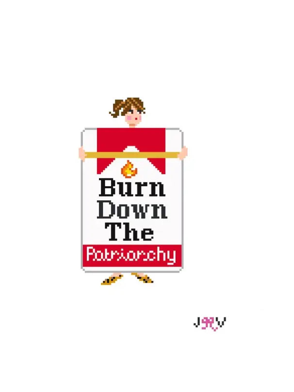 JV194 - Burn Down Needlepoint Canvas
