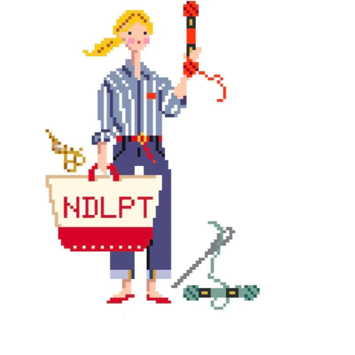 JV274-276 Needlepoint Girl Needlepoint Canvas