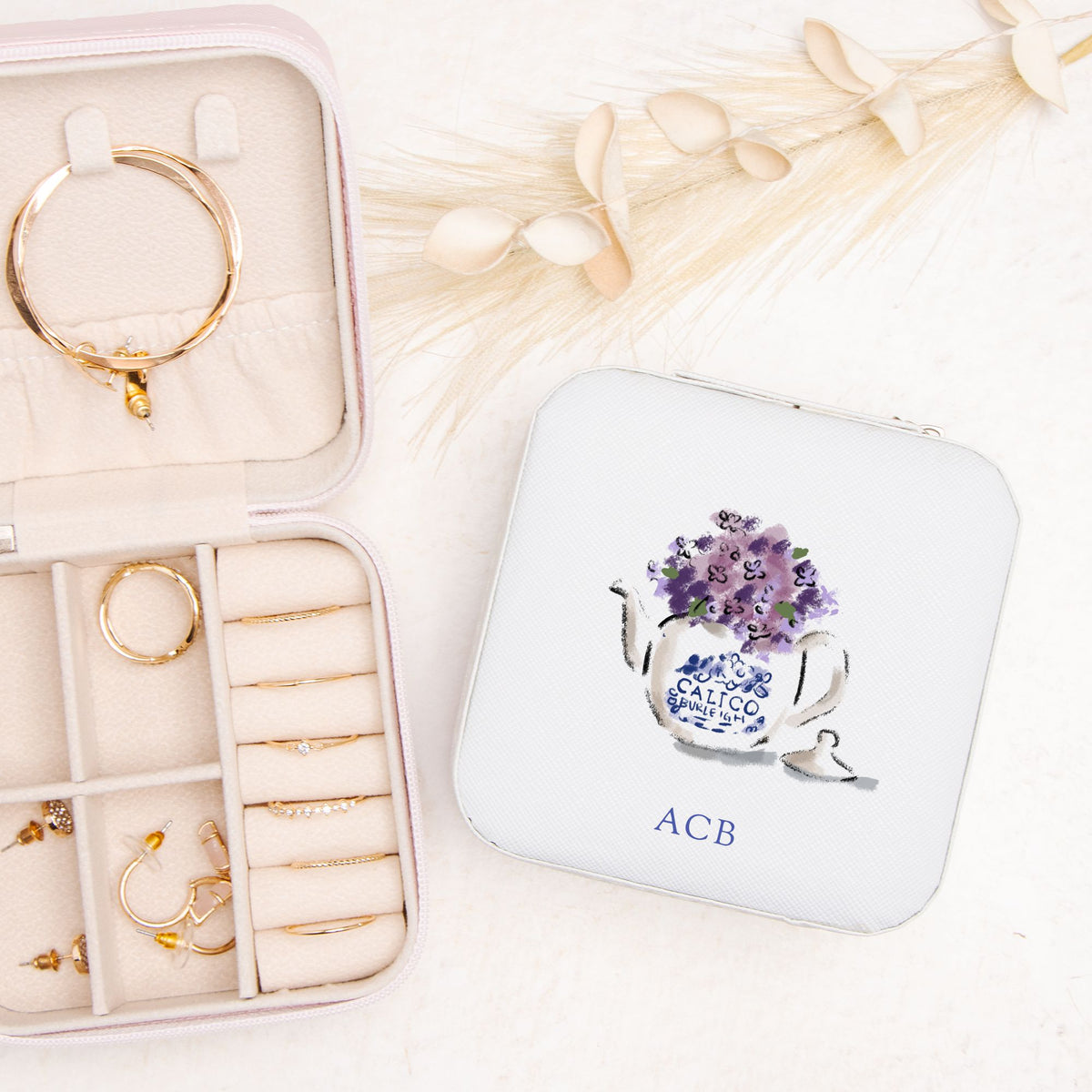 Calico China & Lilac Momma Jewelry Box