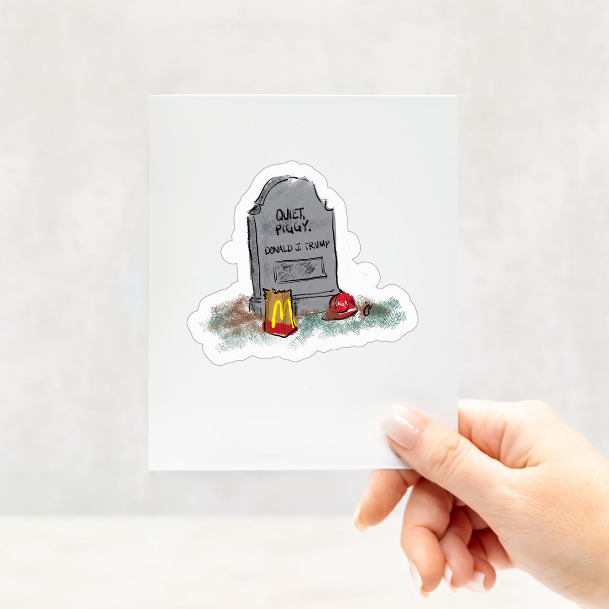 Quiet Piggy Sticker