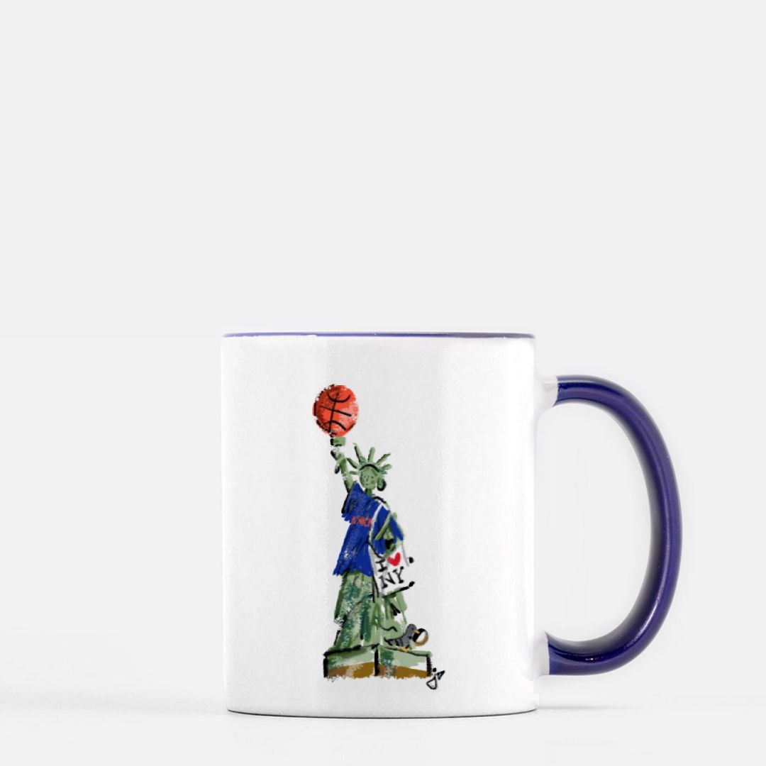 Lady Liberty Knicks NYC Mugs