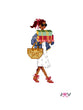 VJV115 - Bookstore Girl Dark Needlepoint Canvas
