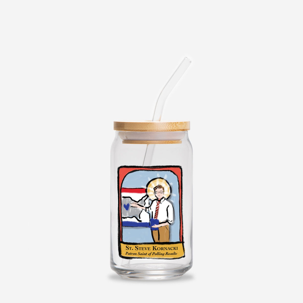 St Steve Kornacki Glass With Straw