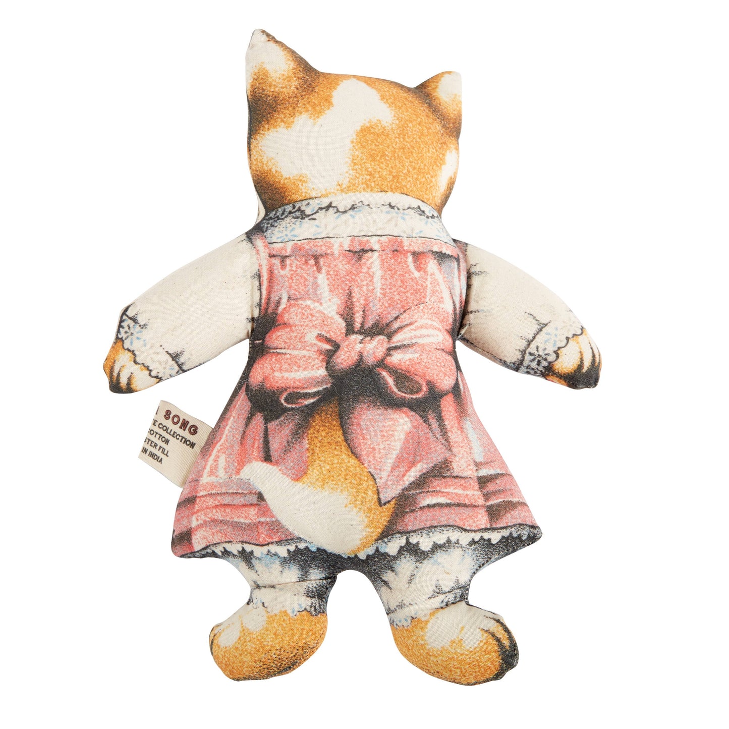 Miss Kitty Pillow 10"x6.5" Cotton Vintage Toy Style