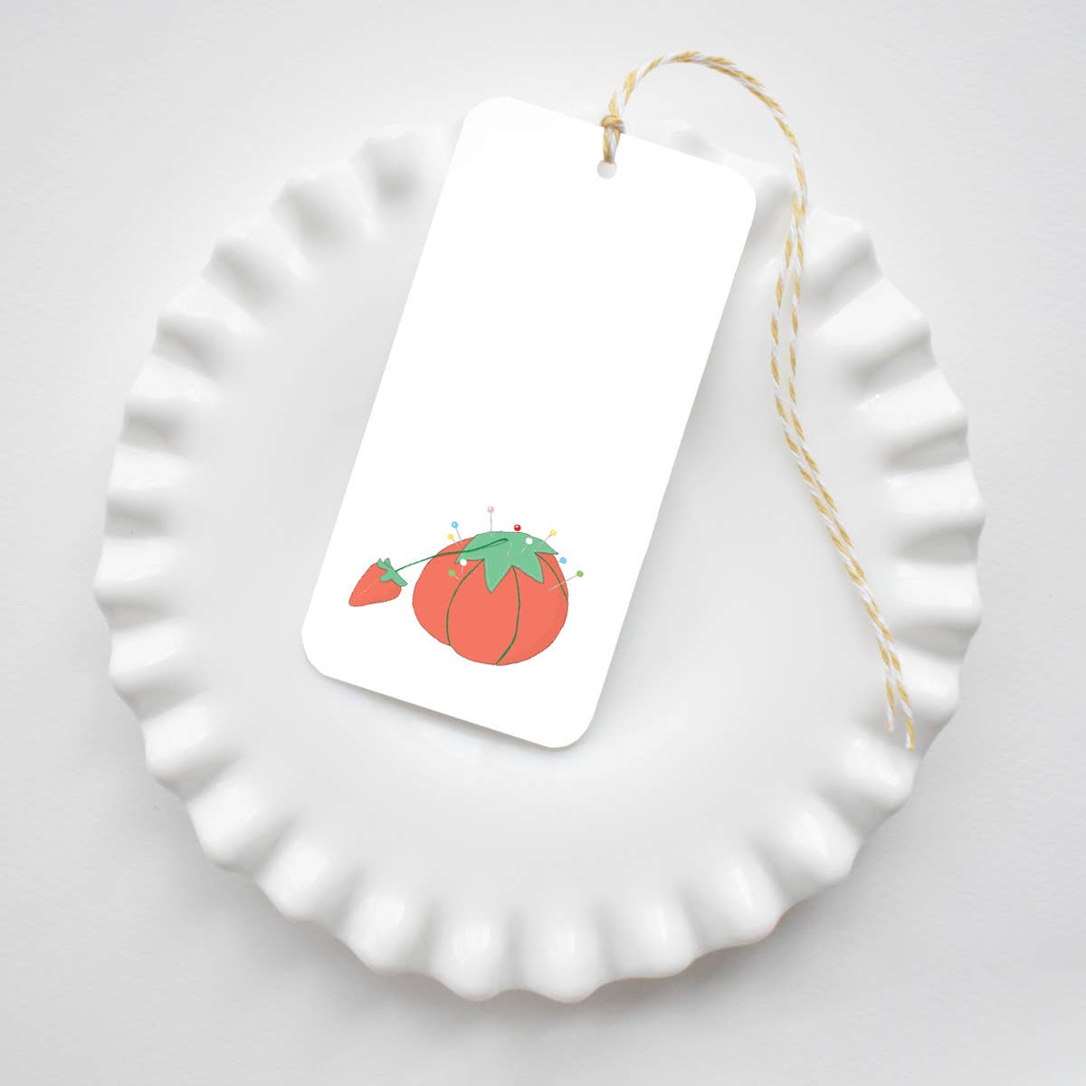 Tomato Pincushion Gift Tag