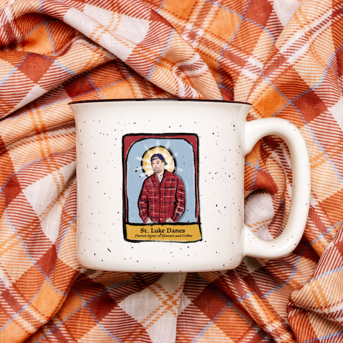 St Luke Gilmore Girls Ceramic Camp Mug Speckled Cream 13oz