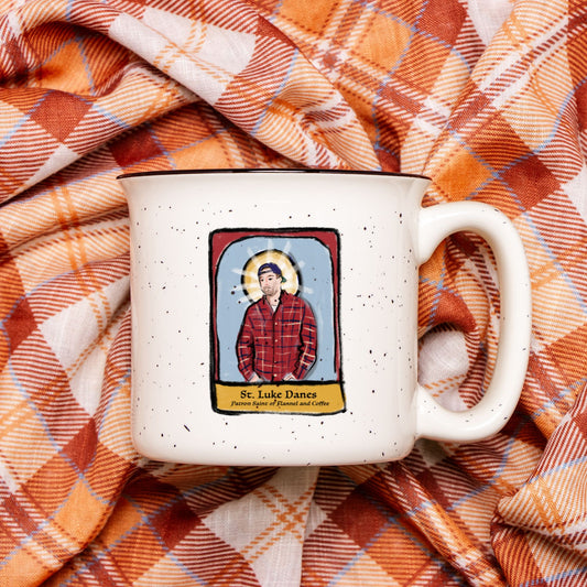 St Luke Gilmore Girls Ceramic Camp Mug Speckled Cream 13oz