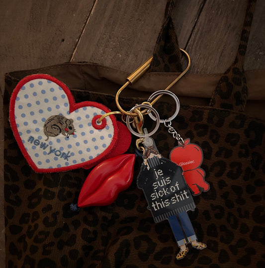 Je Suis Sick of This Shit Girl Keychain